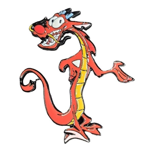 Mushu Mulan Lapel Pin Princess Guardian Dragon Brooch Badge Jewelry Accessories - Picture 1 of 6